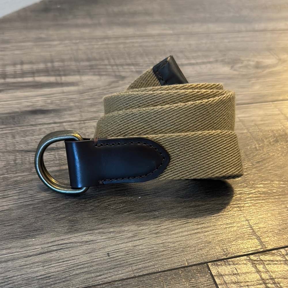 Uniqlo Tan and Black Belt with Sturdy Woven Texture